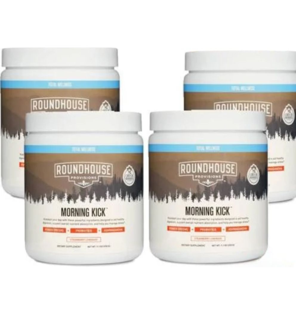 Roundhouse Morning KIck ( 4-Pack) Strawberry Lemonade Flavour 9.1 Oz.