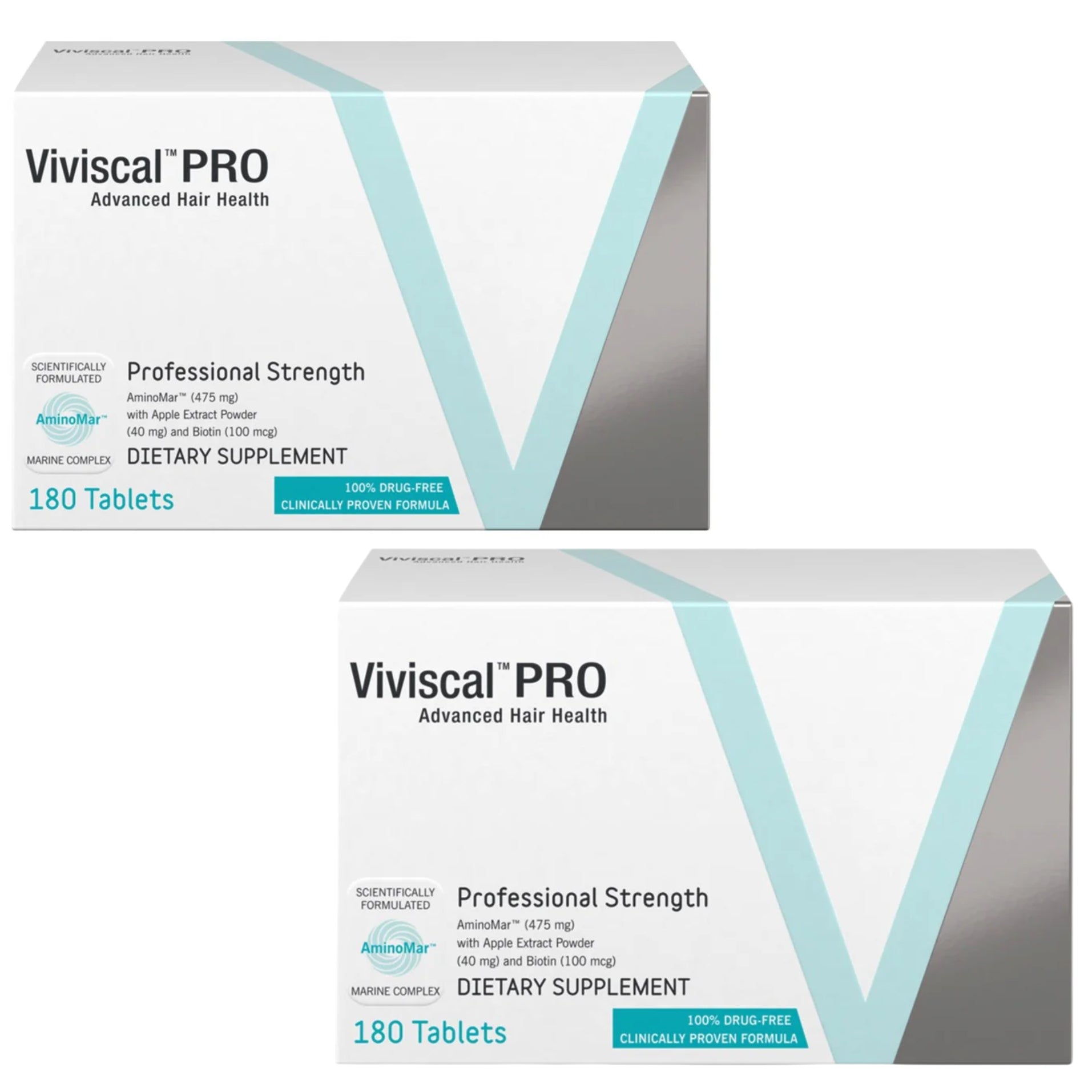 VIVISCAL PRO, ( 2 Pack ) PROFESSIONAL Hair Growth 180 tablets pills